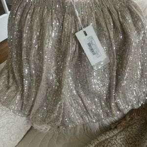 Endless Rose Sequin Shorts - Silver